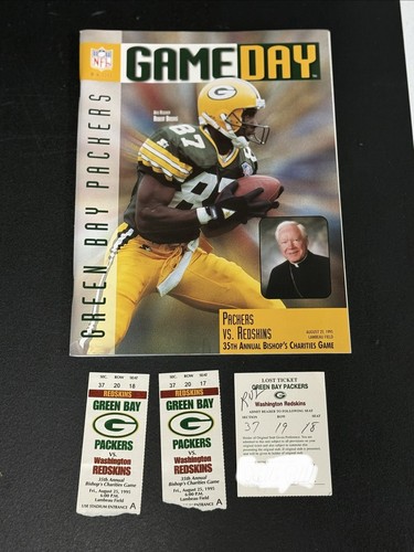 1995 packers redskins ticket - packers,